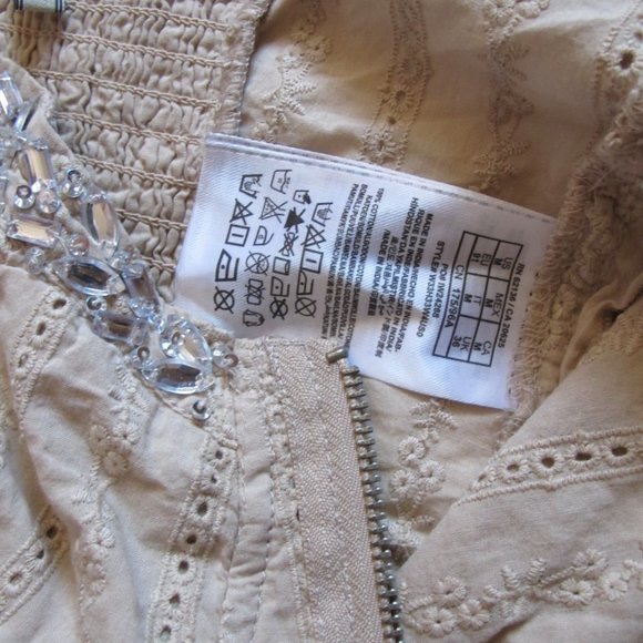 Guess | Jeweled Crop Zipper Front Adjustable Cross Back Straps - Picture 6 of 6